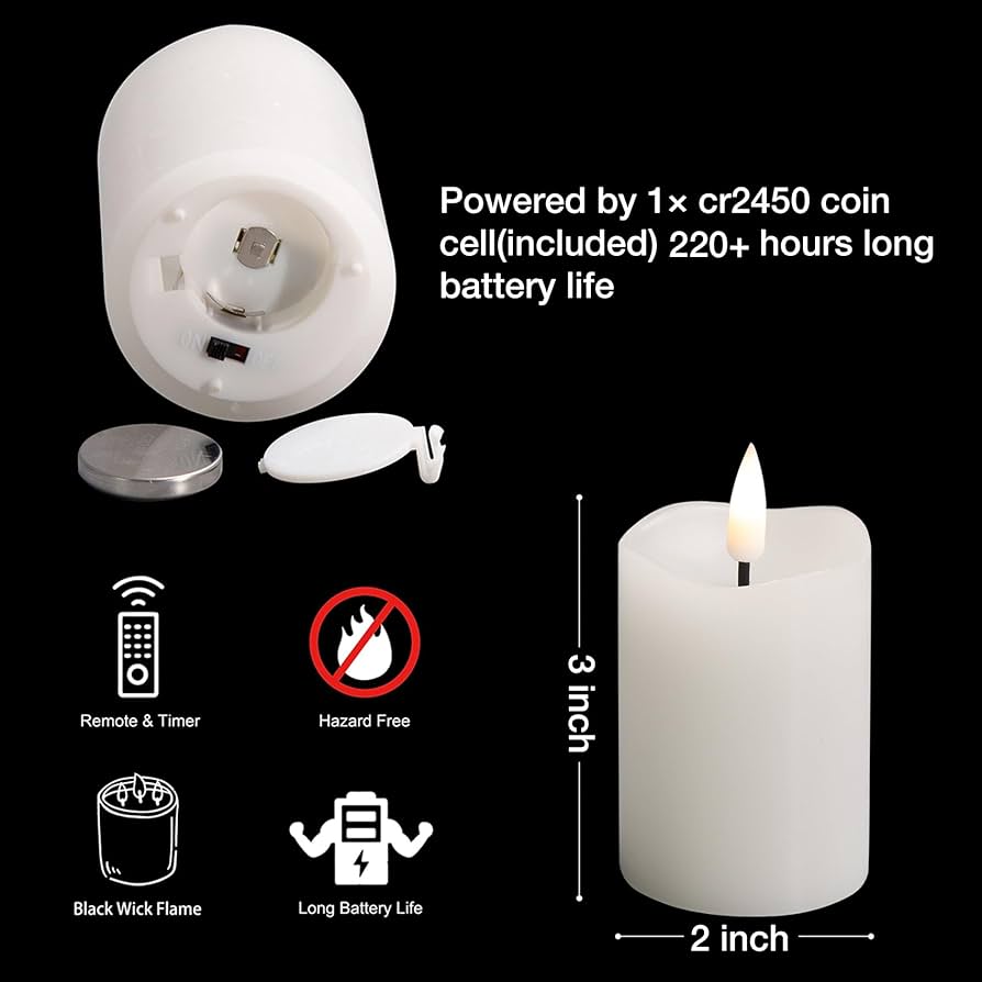Amazon.com: Eywamage White Flameless Votive Candles with